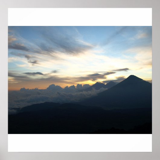 Volcanic Sunset Poster (Voorkant)