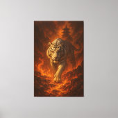 Volcanic White Tiger Premium Wall Art – Fine Art C Canvas Afdruk (Voorkant)