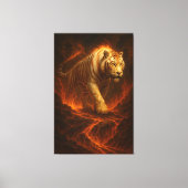 Volcanic White Tiger Premium Wall Art – Fine Art C Canvas Afdruk (Voorkant)