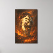 Volcanic White Tiger Premium Wall Art – Fine Art C Canvas Afdruk (Voorkant)