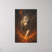 Volcanic White Tiger Premium Wall Art – Fine Art C Canvas Afdruk (Voorkant)