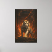 Volcanic White Tiger Premium Wall Art – Fine Art C Canvas Afdruk (Voorkant)