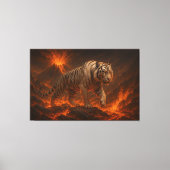 Volcanic White Tiger Premium Wall Art – Fine Art C Canvas Afdruk (Voorkant)