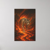 Volcanic White Tiger Premium Wall Art – Fine Art C Canvas Afdruk (Voorkant)