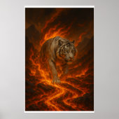 Volcanic White Tiger Premium Wall Art – Fine Art C Poster (Voorkant)