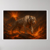 Volcanic White Tiger Premium Wall Art – Fine Art C Poster (Voorkant)