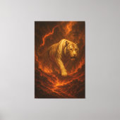 Volcanic White Tiger Premium Wall Art – Fine Art Canvas Afdruk (Voorkant)