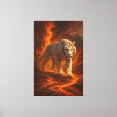 Volcanic White Tiger Premium Wall Art – Fine Art Canvas Afdruk (Voorkant)