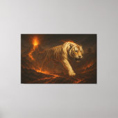 Volcanic White Tiger Premium Wall Art – Fine Art Canvas Afdruk (Voorkant)