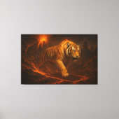 Volcanic White Tiger Premium Wall Art – Fine Art Canvas Afdruk (Voorkant)