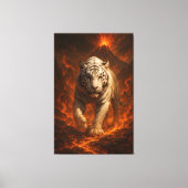 Volcanic White Tiger Premium Wall Art – Fine Art Canvas Afdruk (Voorkant)