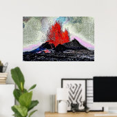 Volcano 7 enamel poster (Thuiskantoor)