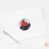 Volcano 7 enamel ronde sticker (Envelop)