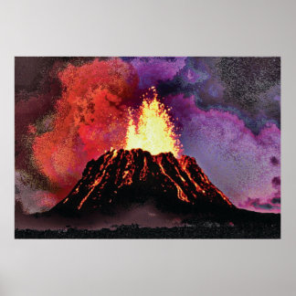 Volcano 9 cmyk poster