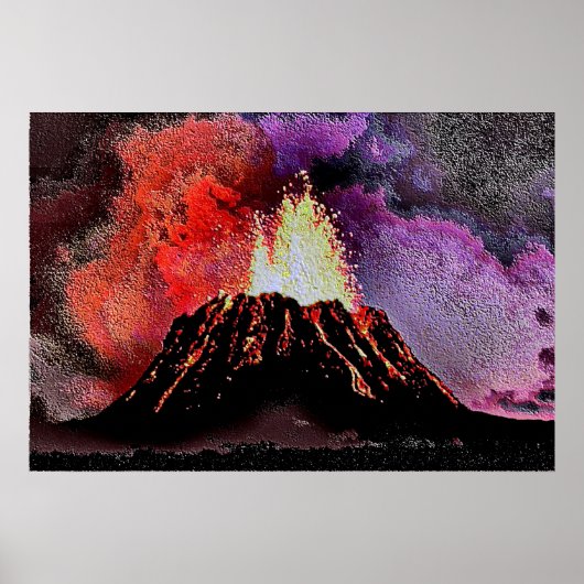 Volcano 9 enamel poster (Voorkant)