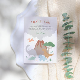 Volcano Dinosaur Boy Birthday Bedankkaart