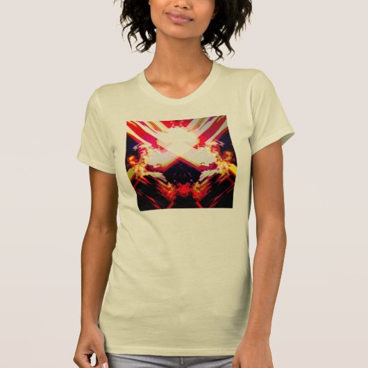 "Volcano Erupts" Kunst voor vrouwen T-shirt (Voorkant)