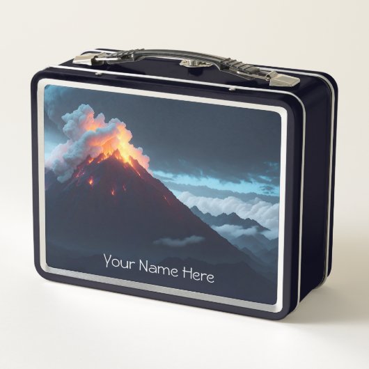 Volcano Explorer Metal Lunchbox - Pas deze aan (Achterkant)