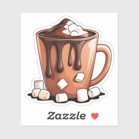 Volcano Heet Chocolade Droom Mok sticker (Vel)