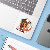 Volcano Heet Chocolade Droom Mok sticker (Laptop met iPhone)