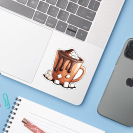 Volcano Heet Chocolade Droom Mok sticker