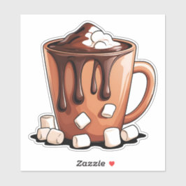 Volcano Heet Chocolade Droom Mok sticker