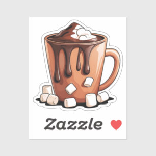 Volcano Heet Chocolade Droom Mok sticker