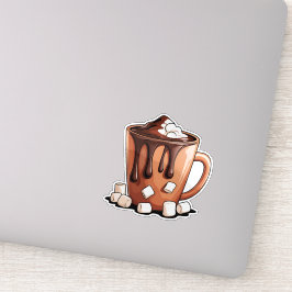 Volcano Heet Chocolade Droom Mok sticker