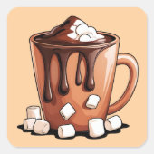 Volcano Heet Chocolade Droom Mok sticker (Voorkant)