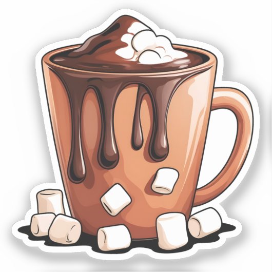 Volcano Hot Chocolate Dream Mug sticker (Voorkant)