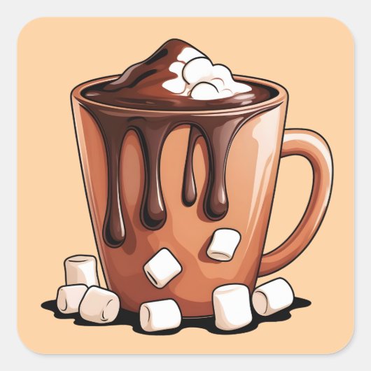 Volcano Hot Chocolate Dream Mug sticker (Voorkant)