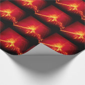 Volcano Hot Lava 1991 Costa Rica Cadeaupapier (Hoek)