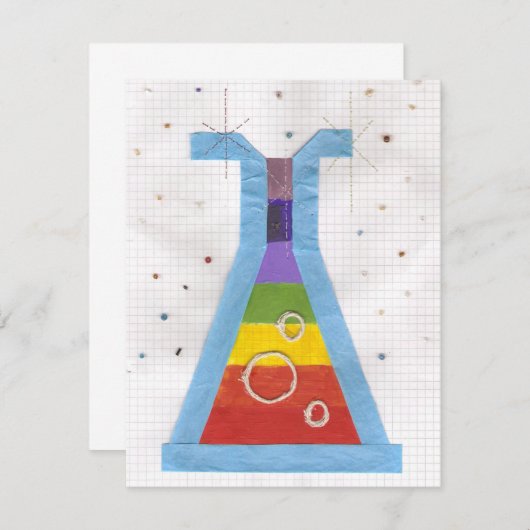 Volcano injectieflacon Uitnodiging (Voorkant / Achterkant)