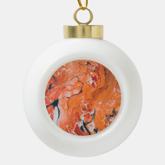 Volcano Keramische Bal Ornament (Voorkant)