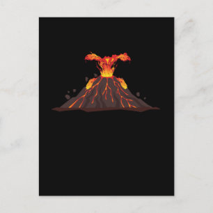Volcano Lava Girls Boys Volcano Briefkaart