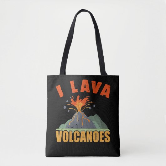 Volcano Lava Lover Funny Geology Tote Bag (Voorkant)