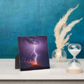 Volcano Lightning Eruption Dramatic Night Fotoplaat (Insitu)