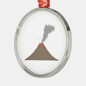 Volcano Mountain Metalen Ornament (Links)
