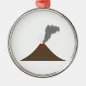 Volcano Mountain Metalen Ornament (Voorkant)
