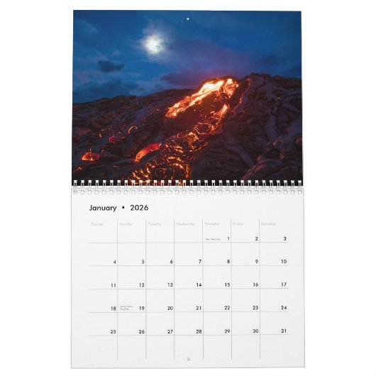 Volcano National Park Calendar Kalender (Jan 2026)