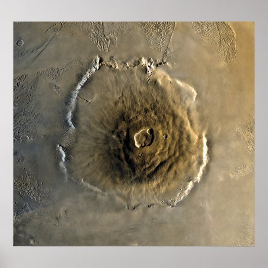 Volcano Olympus Mons op Mars Poster (Voorkant)