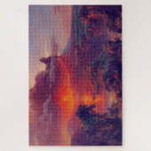 Volcano op Sunset Jigzaag Puzzle Legpuzzel (Verticaal)