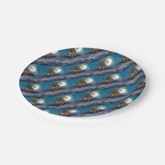 Volcano Papieren Bordje (Gekanteld)