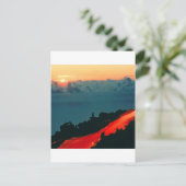 Volcano Reunion Island Lava Flow 1975 Briefkaart (Staand voorkant)