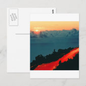 Volcano Reunion Island Lava Flow 1975 Briefkaart (Voorkant / Achterkant)