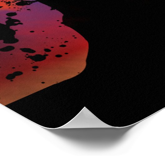 Volcano Silhouette Poster (Hoek)