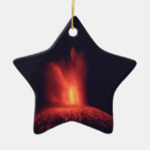 Volcano Star-kerstversiering Keramisch Ornament (Voorkant)