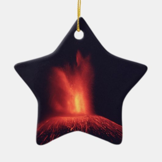Volcano Star-kerstversiering Keramisch Ornament (Voorkant)