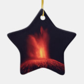 Volcano Star-kerstversiering Keramisch Ornament (Achterkant)