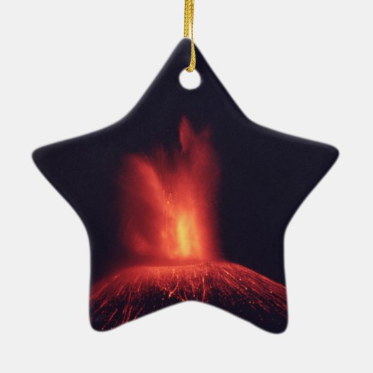 Volcano Star-kerstversiering Keramisch Ornament (Achterkant)